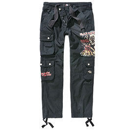 Brandit Hose Pure Slim Fit Trousers Iron Maiden schwarz