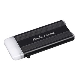 Fenix LED Taschenlampe E-Spark 100 Lumen schwarz mit Powerbank-Funktion inkl. Ladekabel