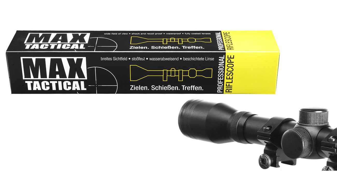 Max Tactical Zielfernrohr 4x32 inkl. Ringe für 22 mm Schiene Bild 4