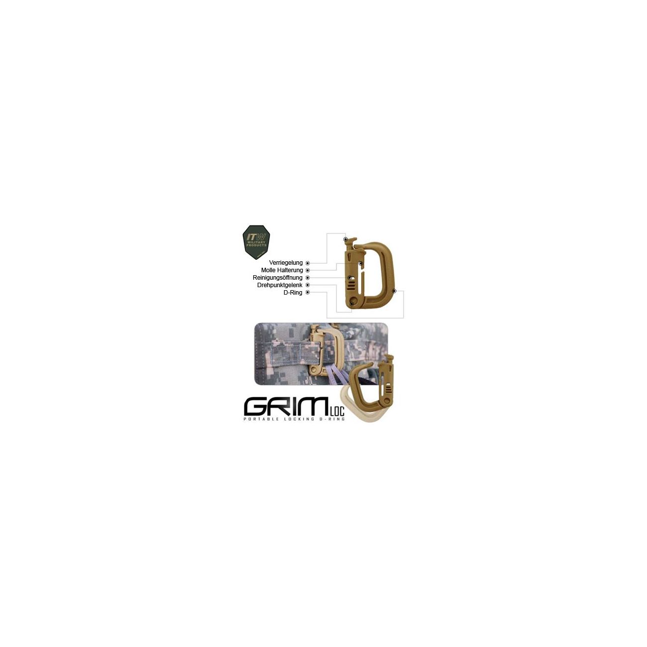 ITW Nexus Grimloc (Karabiner) foliage grn Bild 1