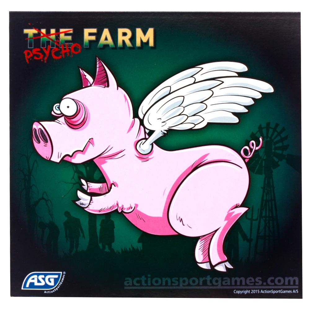 ASG Psycho Farm Zielscheiben Set 100 Stck 4 Motive 14 x 14 cm Bild 4