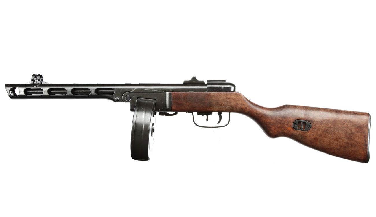 PPSh-41 Maschinenpistole Dekomodell aus Metall mit Holzschaft