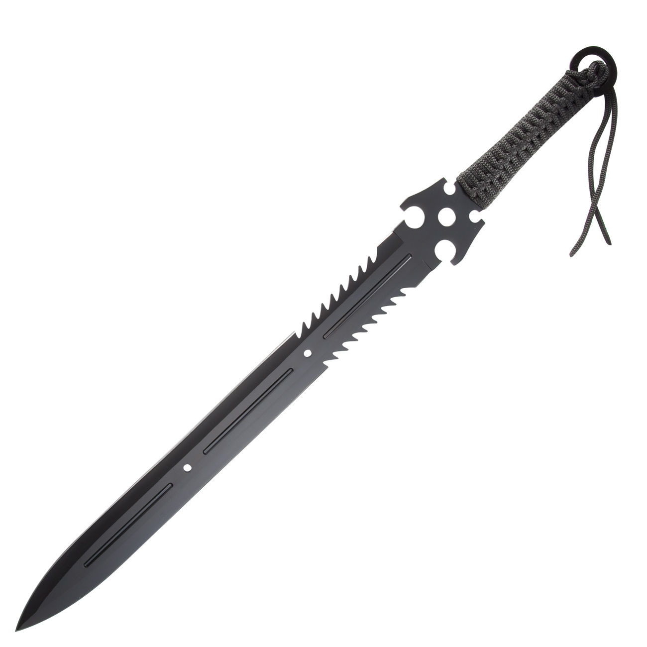 Haller Rckenschwert mit zwei Wurfmessern schwarz Bild 1