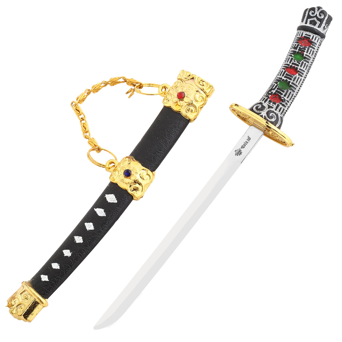 Tole 10 Imperial Mini Samurai 2 Schwerter Set mit Schwertstnder Bild 2