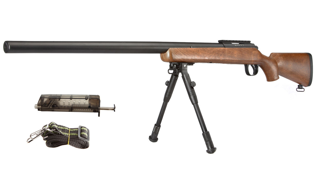 Well M700 Snipergewehr inkl. Zweibein Springer 6mm BB Holzoptik