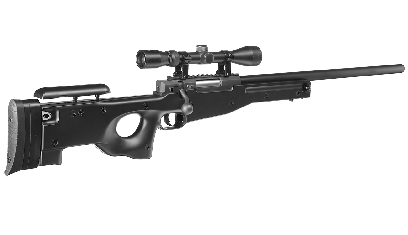 Well L96 Snipergewehr inkl. Zielfernrohr Springer 6mm BB schwarz Bild 3