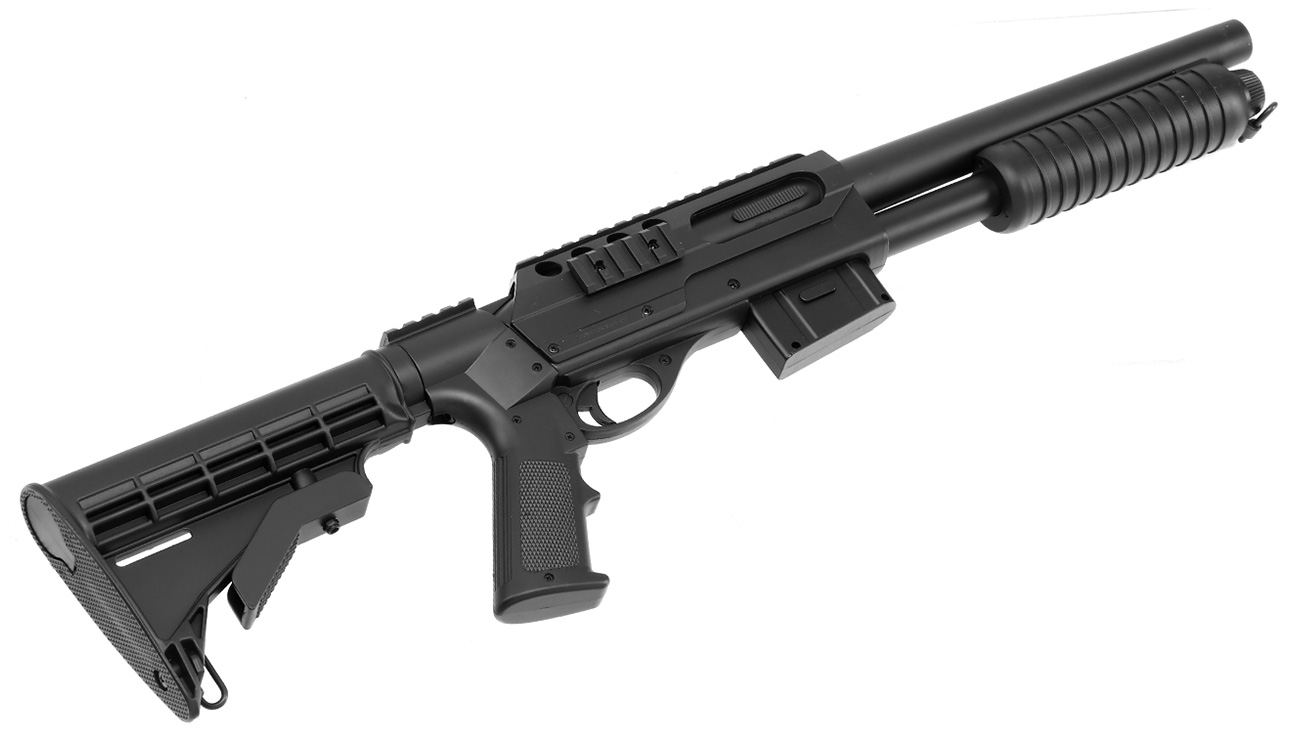 D.E. M3000 Tactical Shotgun Springer 6mm BB schwarz Bild 4