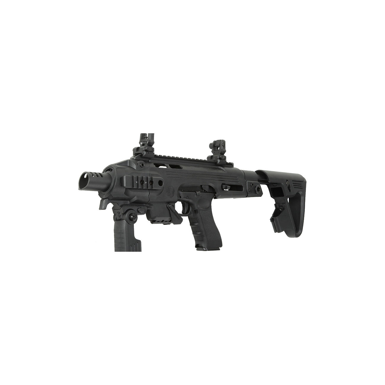 CAA Airsoft Division RONI Carbine Conversion Kit f. TM / KSC / WE G17 / G18C / G18 / G23F schwarz