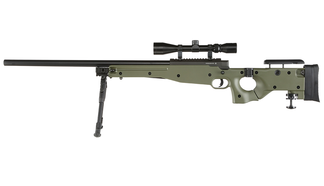 Well L96 AWS-338 Snipergewehr inkl. Zweibein / Zielfernrohr Springer 6mm BB oliv Bild 1