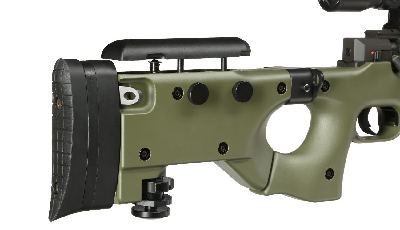 Well L96 AWS-338 Snipergewehr inkl. Zweibein / Zielfernrohr Springer 6mm BB oliv Bild 11