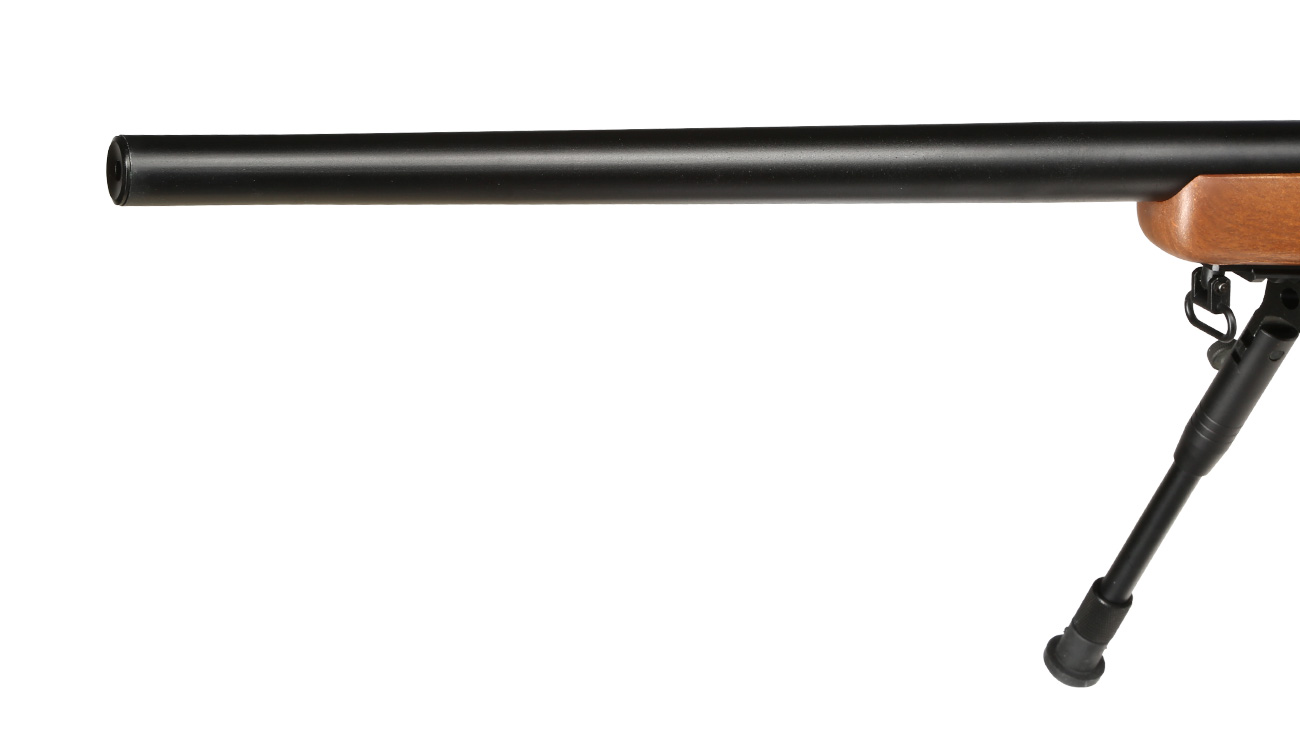 Well M700 Snipergewehr inkl. Zweibein / Zielfernrohr Springer 6mm BB Holzoptik Bild 5