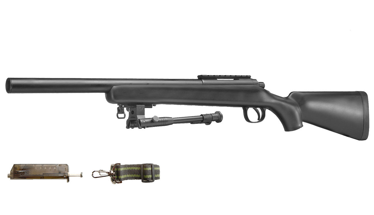 Well M700 Short-Type Snipergewehr inkl. Zweibein Springer 6mm BB schwarz