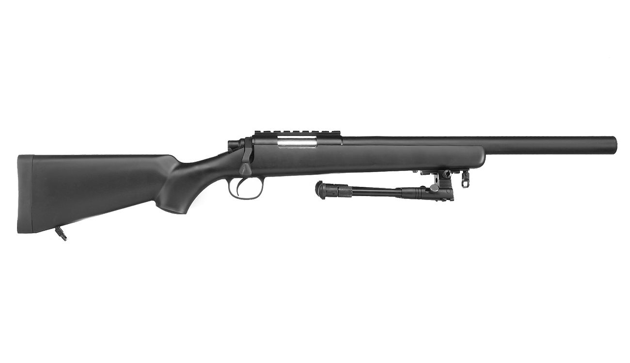 Well M700 Short-Type Snipergewehr inkl. Zweibein Springer 6mm BB schwarz Bild 2