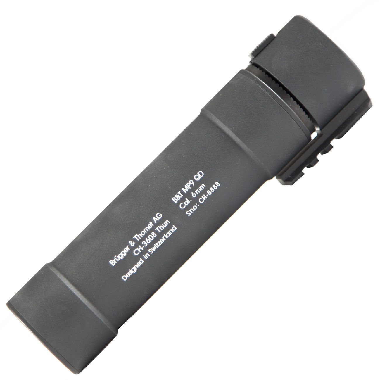 ASG B&T MP9 QD Aluminium-Silencer f. KWA MP9 GBB Serie schwarz Bild 2