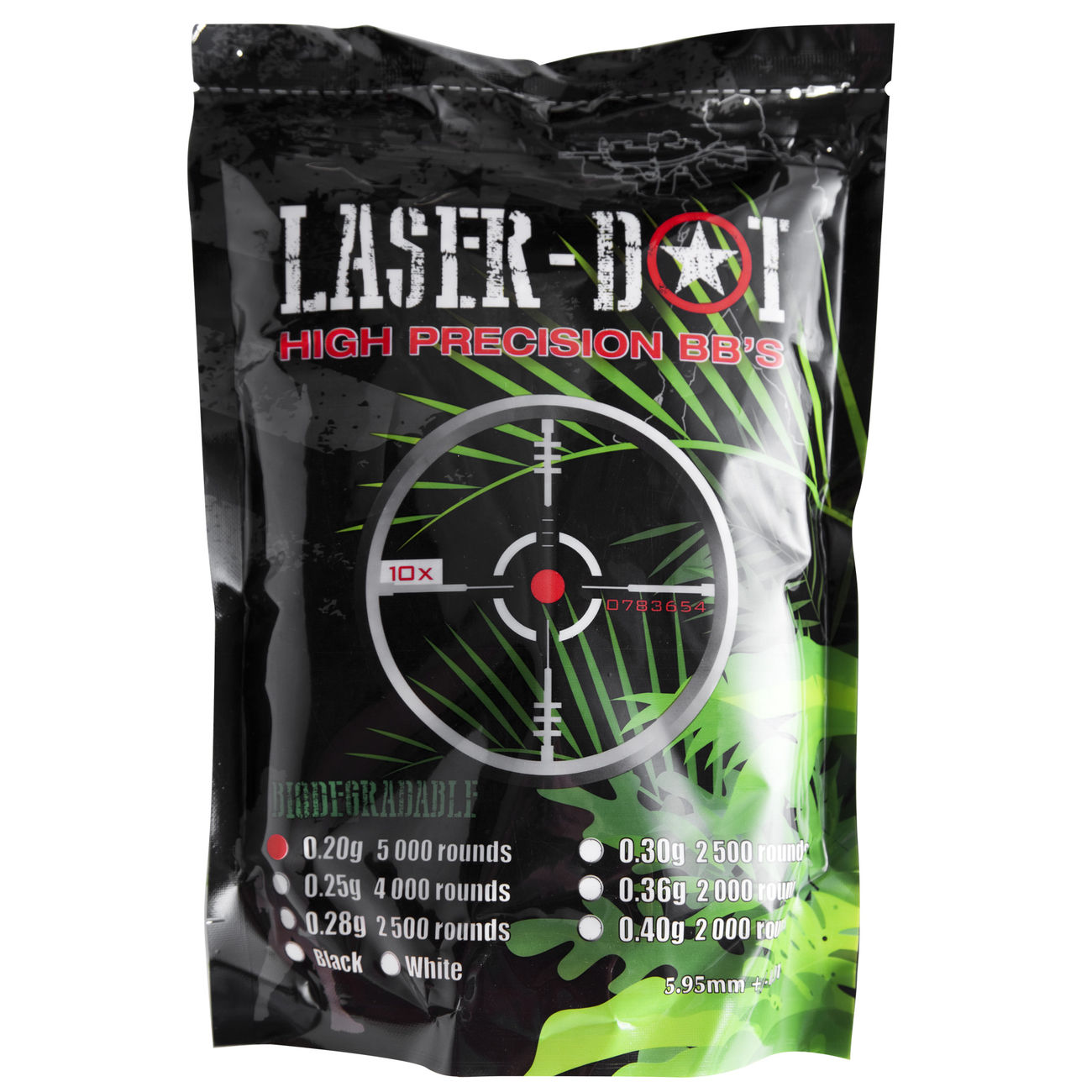 Laser Dot Hochprzisionskugeln biodegradable 0,20g BBs 5000er Beutel pink