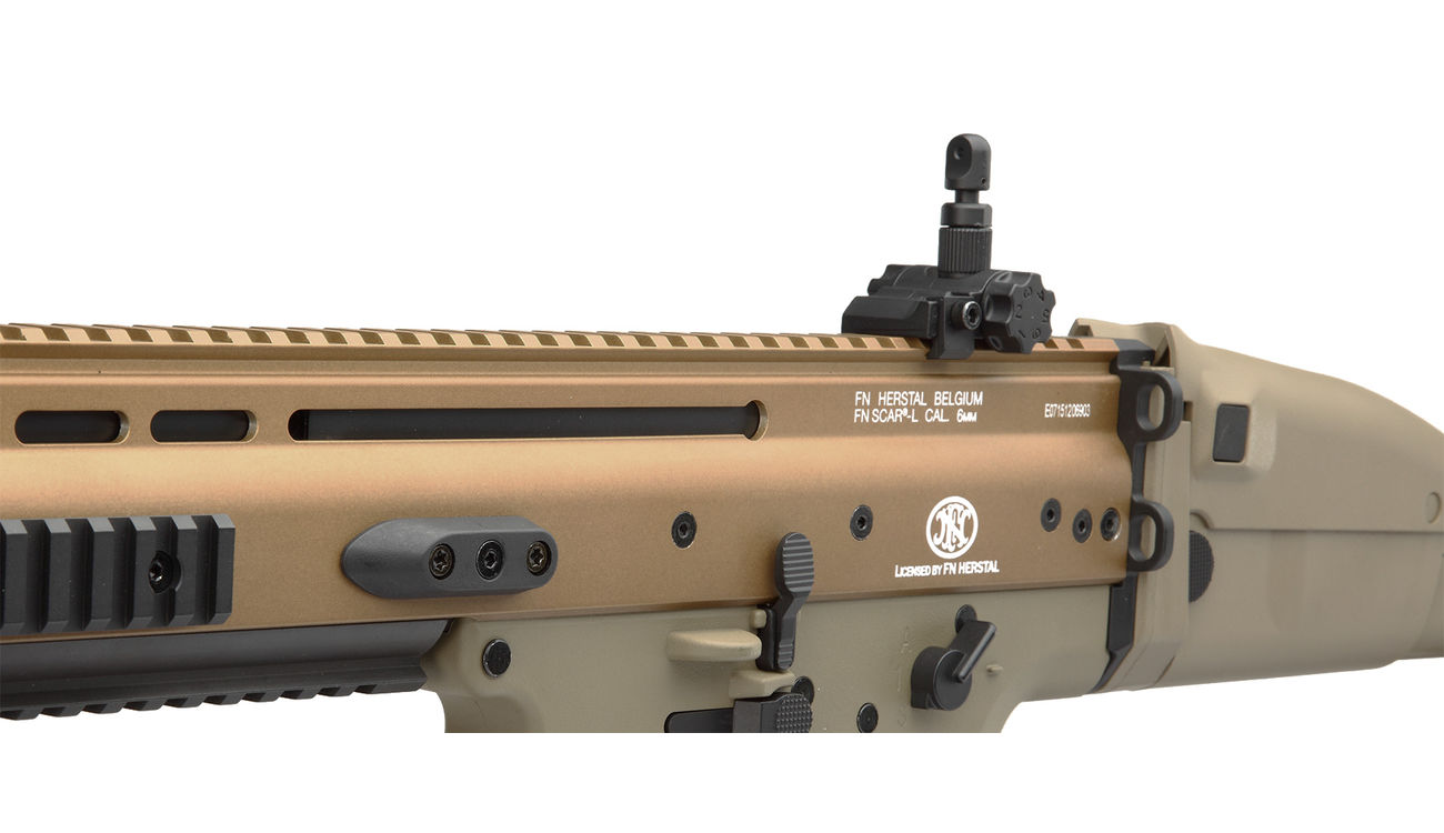 Cybergun FN Herstal SCAR-L Vollmetall Nylon-Version Komplettset S-AEG 6mm BB Tan Bild 5