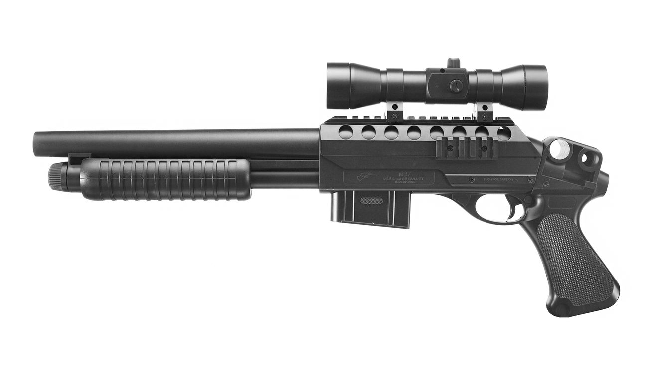 D.E. M3000 Shotgun inkl. Red-Cross Zielgert Springer 6mm BB schwarz Bild 1