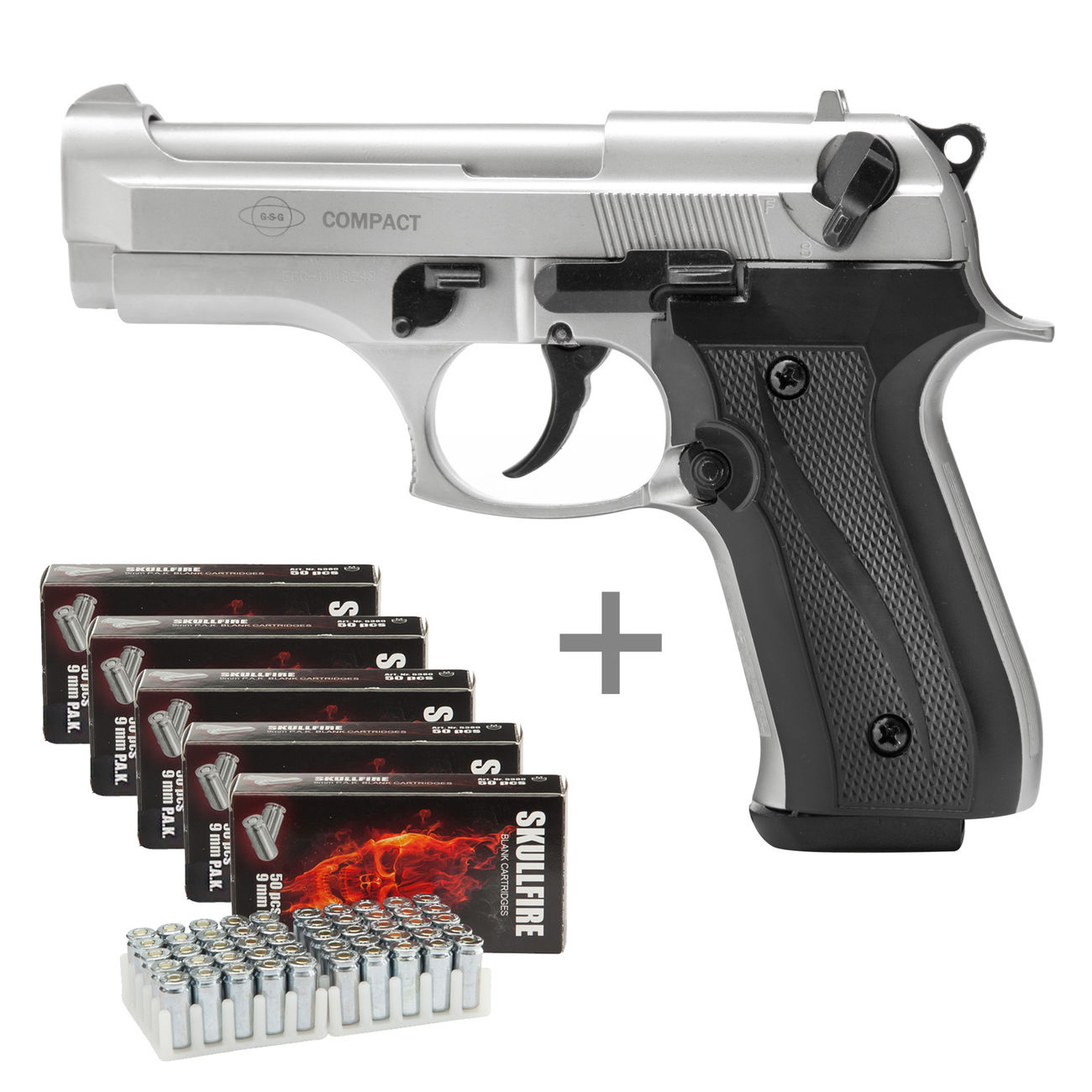 Ekol Firat Compact Schreckschuss Pistole 9mm P.A.K. bicolor inkl. 250 Platzpatronen
