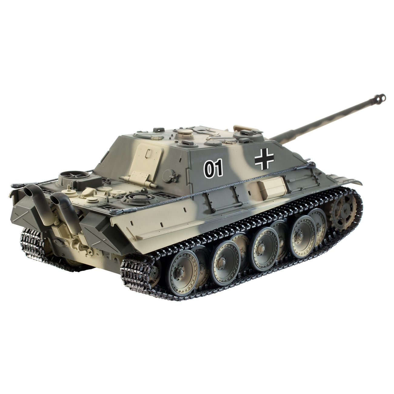 YUTT RC Panzer 1/16 Jagdpanther | 2,4 GHz Fernsteuerung Mit Licht & Sound | Metall Modell Für Erwachsene