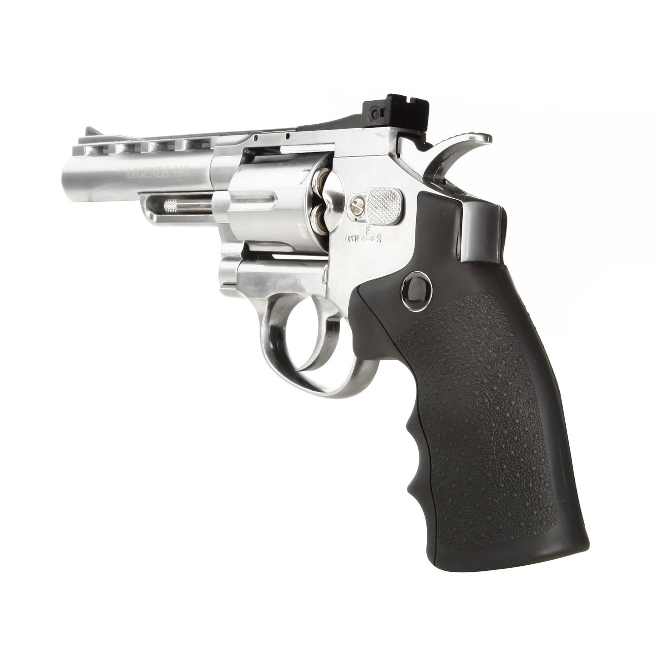 Legends S40 CO2 Revolver 4 Zoll Kal. 4,5mm Diabolo chrom Vollmetall Bild 2