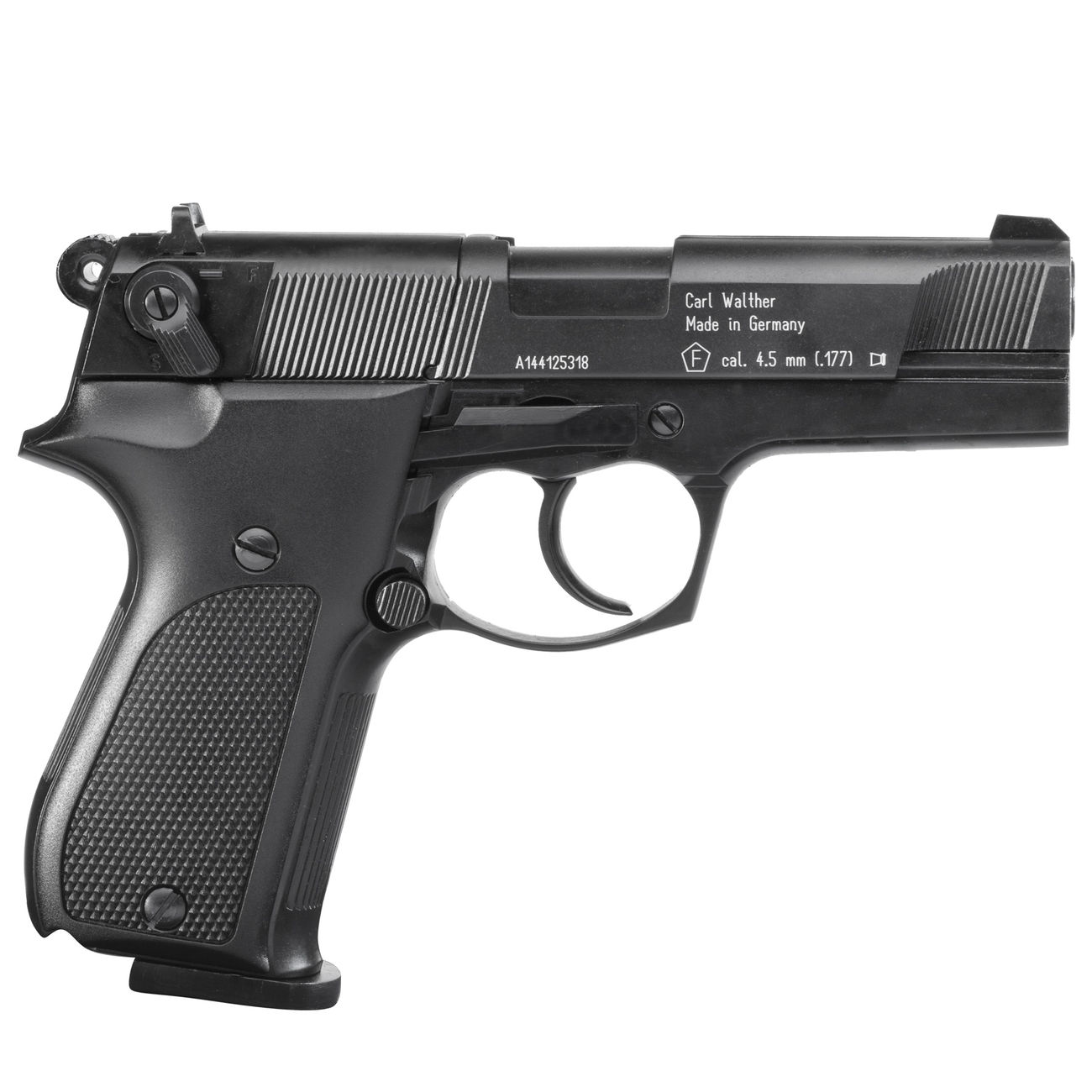 Walther CP88 4 Zoll CO2 Luftpistole 4,5mm (.177) Diabolo schwarz brniert Bild 2