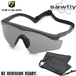 Revision Eyewear Sawfly Legacy MAX-Wrap Schutzbrille Basic Kit smoke / schwarz