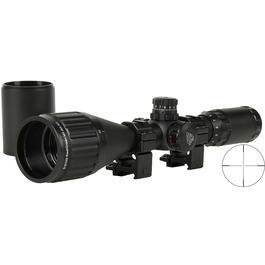 UTG Predator 3-9x50 AO Mil-Dot Zielfernrohr, RGB beleuchtet inkl. Halteringe 