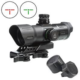 UTG 6 ITA Red- / Green-T-Dot CQB Leuchtpunktzielgert inkl. 20-22mm Offset Halterung schwarz