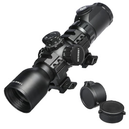 UTG OP3 EZ-Tap 1.5-6x36 Armbrust Zielfernrohr beleuchtet / 130 Hunter / 36 Colors inkl. 20-22mm Ringe schwarz