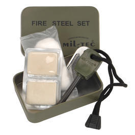 Mil-Tec Fire-Steel Set -Zndstein- in Metallbox