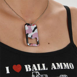 Flaschen�ffner Dog Tag Pink
