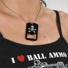 Flaschen�ffner Dog Tag Skull