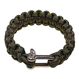 Paracord&nbsp;Armband mit Metallverschluss&nbsp;oliv