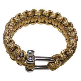 Paracord&nbsp;Armband mit Metallverschluss&nbsp;coyote tan