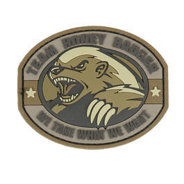 3D Rubber Patch Honey Badger Desert 