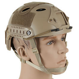 Bravo Airsoft PJ Helm mit NVG Mount Dark Earth Tan 