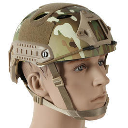 Bravo Airsoft PJ Helm mit NVG Mount MC Camo 