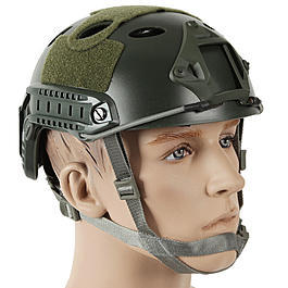 Bravo Airsoft PJ Helm mit NVG Mount oliv 