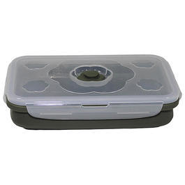 Lunchbox faltbar oliv 1l mit Deckel 13 x 20  