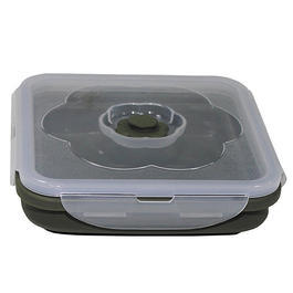 Lunchbox faltbar oliv 1l quadratisch mit Deckel  