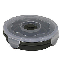 Lunchbox faltbar oliv 540ml rund mit Deckel  