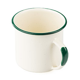 GSI Tasse Emaille Deluxe 355 ml creme/grn