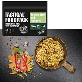 Tactical Foodpack Outdoor Mahlzeit Gemsewok und Spaghetti