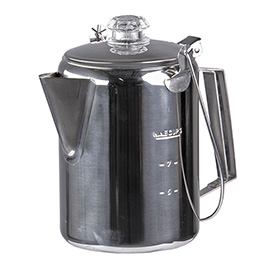 Mil-Tec Kaffeekanne mit Perkolator Edelstahl 1,3 Liter