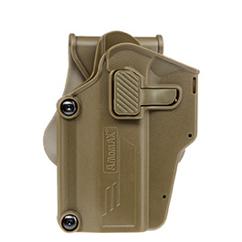 Amomax Per-Fit Universal Tactical Holster Polymer Paddle - passend fr ber 80 Pistolen Links Flat Dark Earth