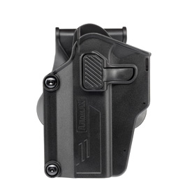 Amomax Per-Fit Universal Tactical Holster Polymer Paddle - passend fr ber 80 Pistolen Links schwarz