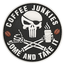 JTG 3D Rubber Patch mit Klettflche Coffee Junkies swat