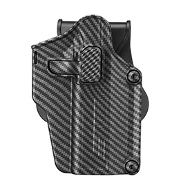 Amomax Per-Fit Universal Tactical Holster Polymer Paddle - passend fr ber 80 Pistolen Rechts Carbon-Design