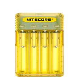 Nitecore Q4 Ladegert fr bis zu 4 Li-Ion Akkus gelb