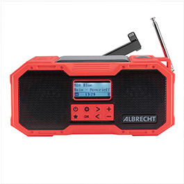 Notfall Outdoor-Kurbelradio, DAB,UKW, SOS-Alarm, PowerBank, Solar und Music Streaming per Bluetooth